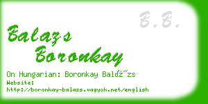 balazs boronkay business card